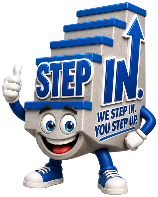 Steppy, the StepIn Advisory Partners mascot